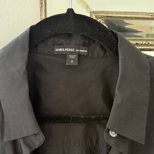 James Perse Charcoal Collared Shirt